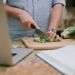 Jessup Online Student in Kitchen